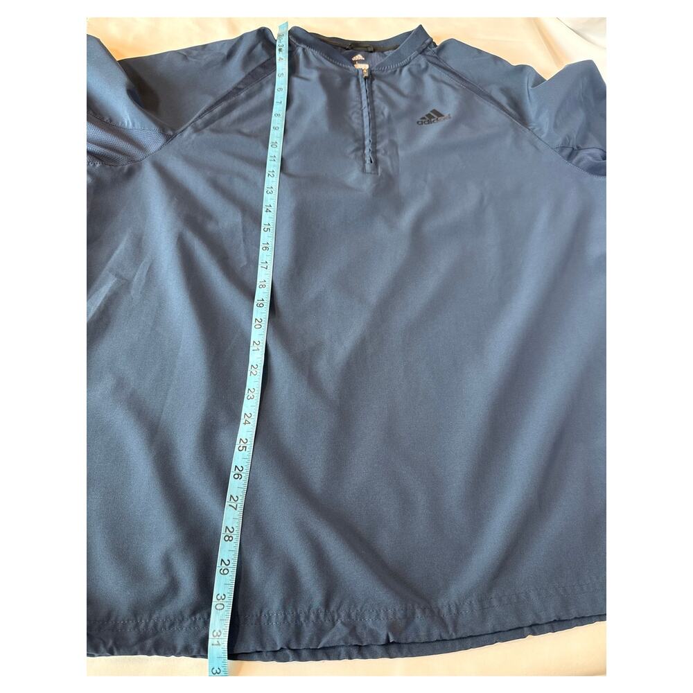 Adidas Men’s Batting Jacket Navy Blue Triple Stripe Size L - Picture 5 of 8